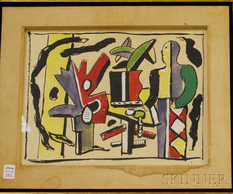 Appraisal: After Fernand Leger French - L'Artiste dans le Studio Inscribed