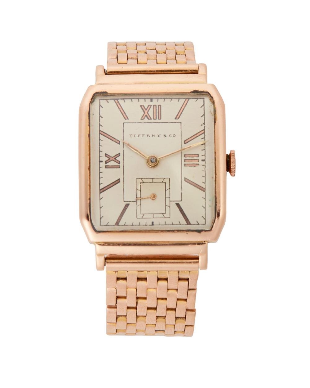 Appraisal: A TIFFANY CO GOLD WRISTWATCHA Tiffany Co gold wristwatch k