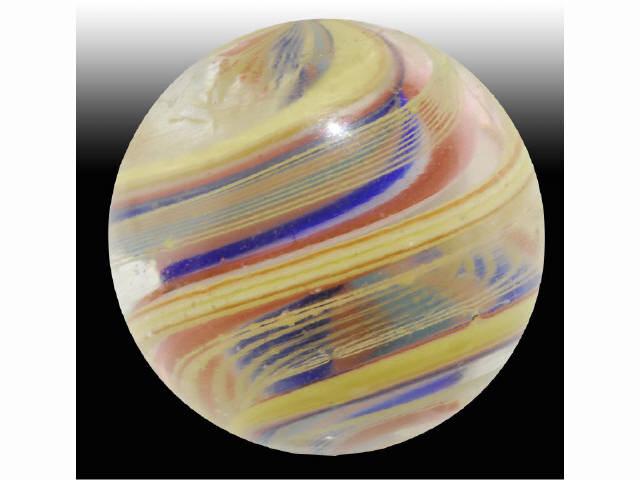 Appraisal: Ribbon Core Swirl Marble Description Tight ribbon core with multicolored