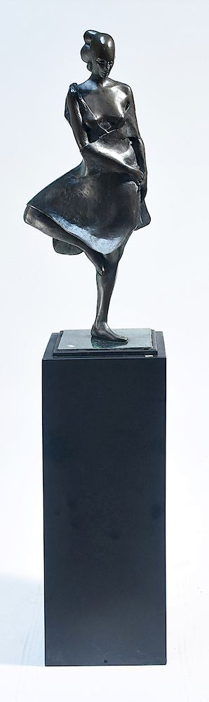 Appraisal: William Binnings Covington La bronze figure of woman titled Joy