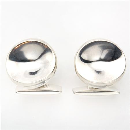 Appraisal: Pair of Sterling Silver Cufflinks Georg Jensen Estimate -