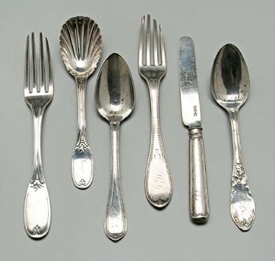 Appraisal: Charleston coin silver flatware Ewan Carrington Spear Hayden Whilden spoons