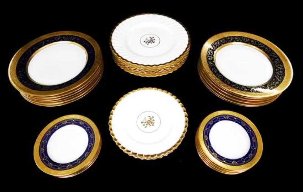 Appraisal: CHINA Minton and Limoges china assembled set of three patterns