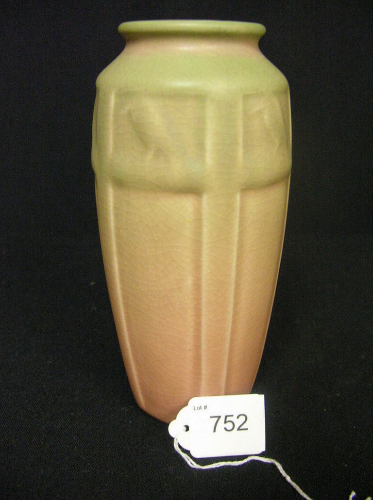 Appraisal: ROOKWOOD ROOKS VASE Size by diameter Condition age crack from