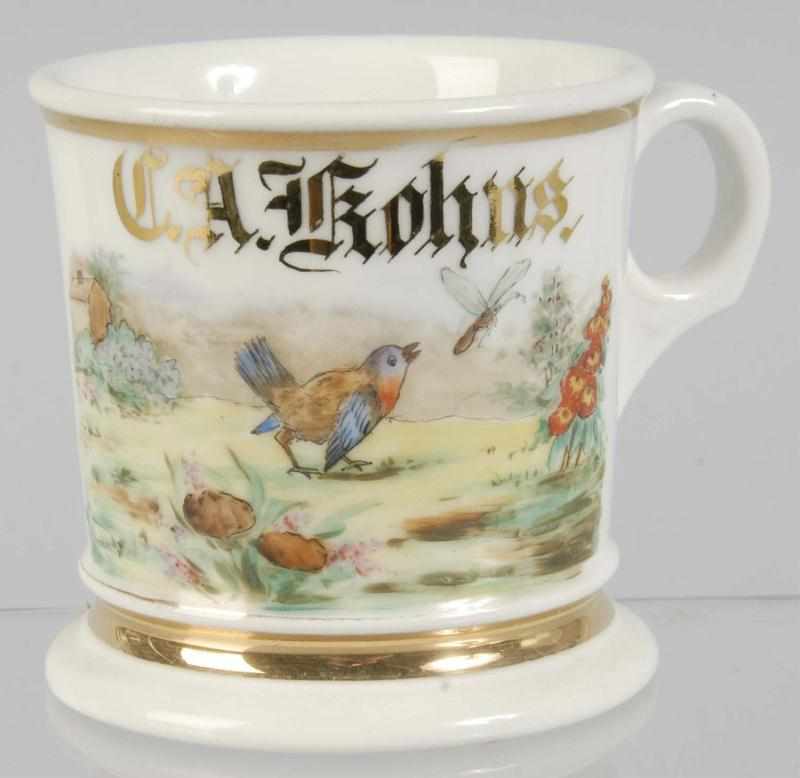 Appraisal: Scenic Shaving Mug Description Marked C A Kohns across top