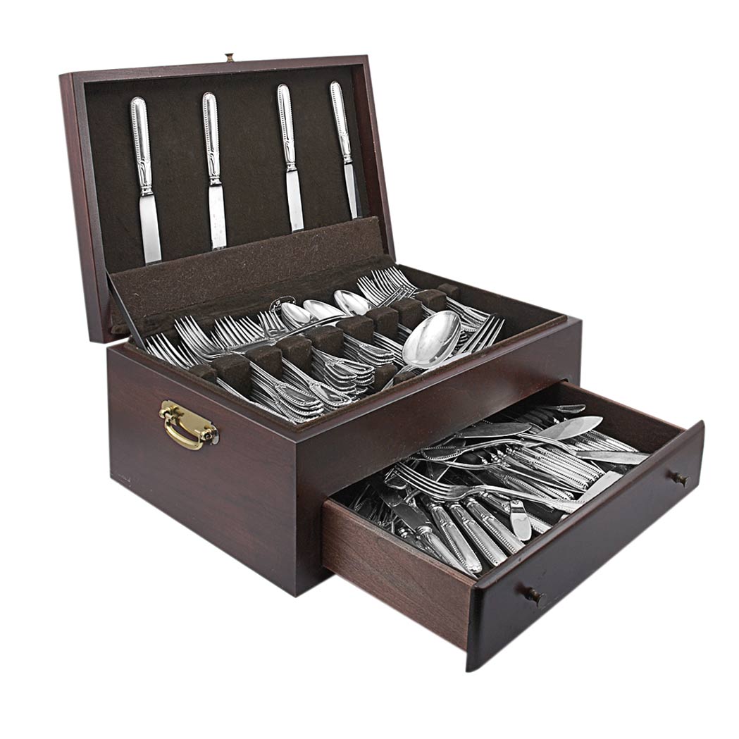 Appraisal: German Silver Flatware Service Approximately one hundred thirty-five pieces Total