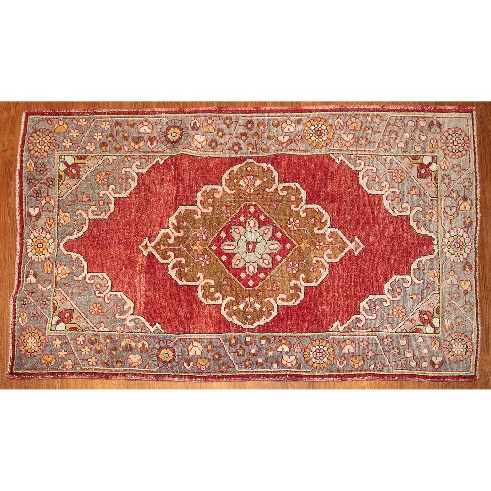 Appraisal: Semi-Antique Oushak Rug Turkey x Second quarter- th century hand-knotted