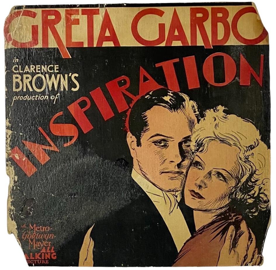 Appraisal: Inspiration Lobby Card Ft Greta Garbo Robert Montgomery Frame x