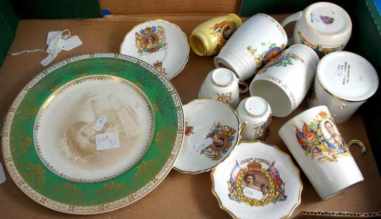 Appraisal: A Selection Of Commemorative Ware Cups Mugs Trays etc