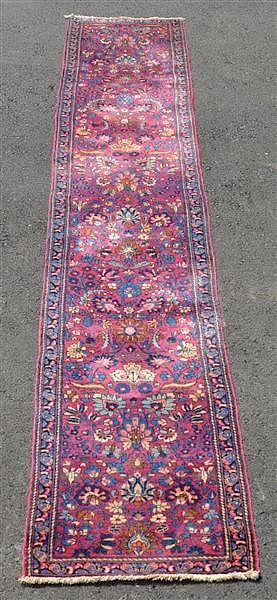 Appraisal: Antique Floral Pattern Oriental Runner Antique Floral Pattern Oriental Runner