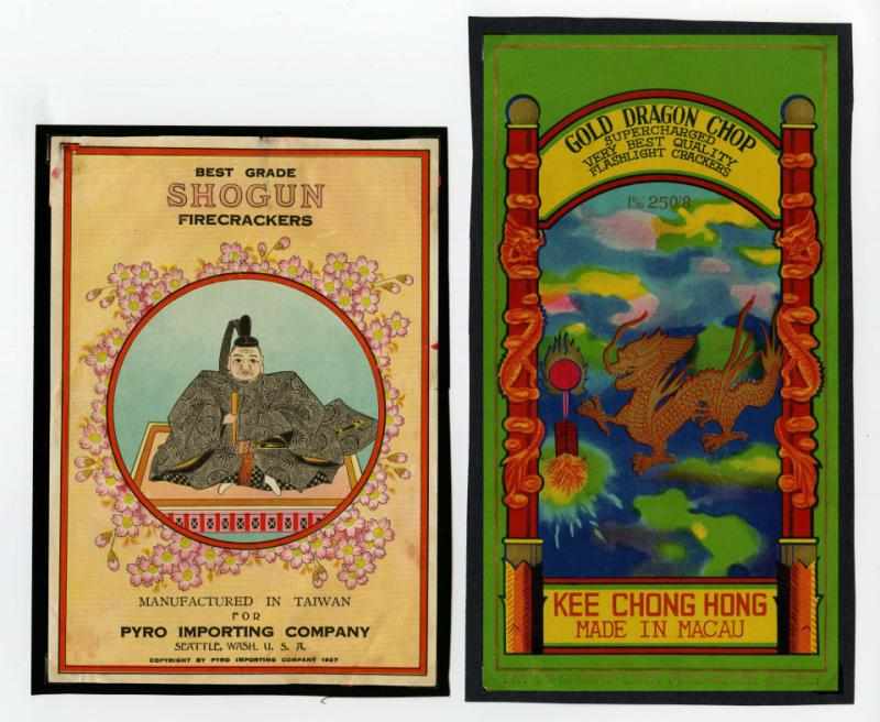 Appraisal: Lot of Firecracker Labels Includes Shogun and Gold Dragon Chop