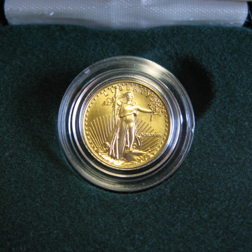 Appraisal: AN AMERICAN FIVE DOLLAR GOLD COIN an Eagle dated cased