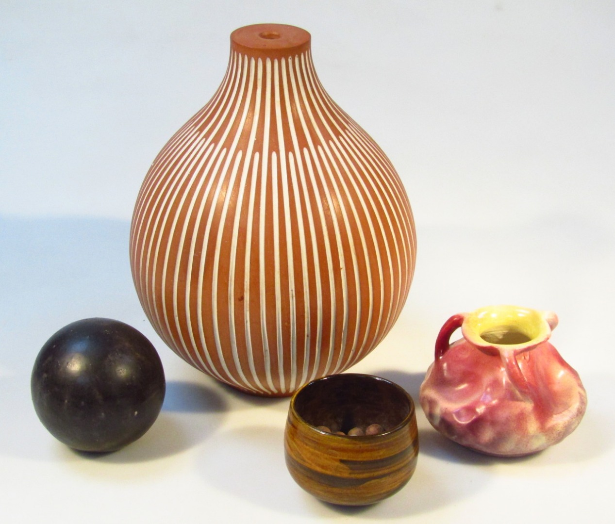 Appraisal: Various Studio and other pottery to include a Bretby three-handled