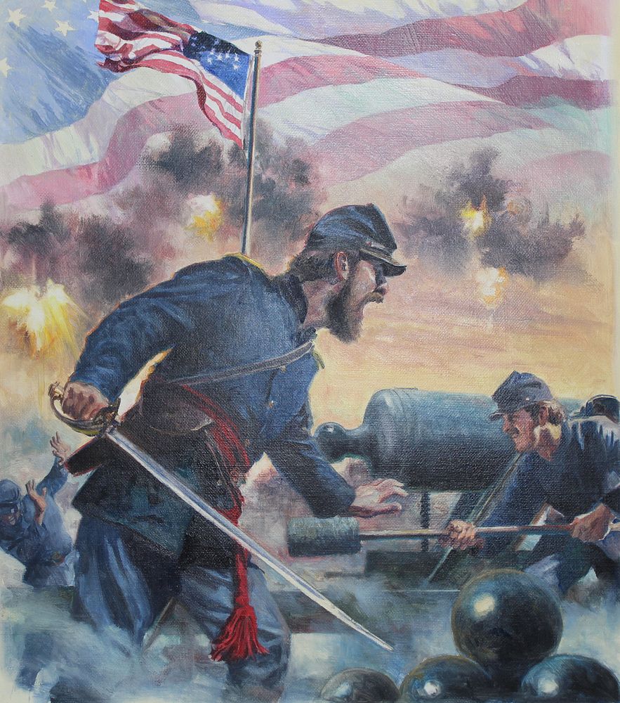 Appraisal: Dennis Lyall B Flag Attacked Fort Sumter Dennis Lyall American