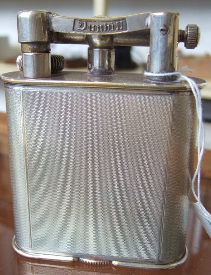 Appraisal: A silver plated Dunhill giant table lighter