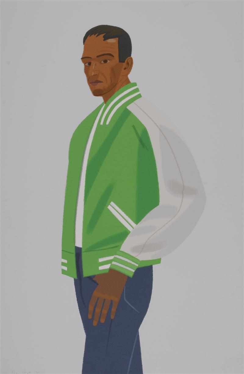 Appraisal: ALEX KATZ b GREEN JACKET Screenprint in colors signed and