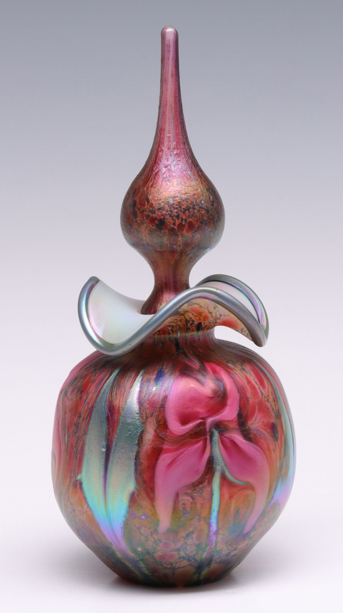 Appraisal: A FINE ART GLASS SCENT BOTTLE SIGNED CHARLES LOTTONCharles LottonMulti