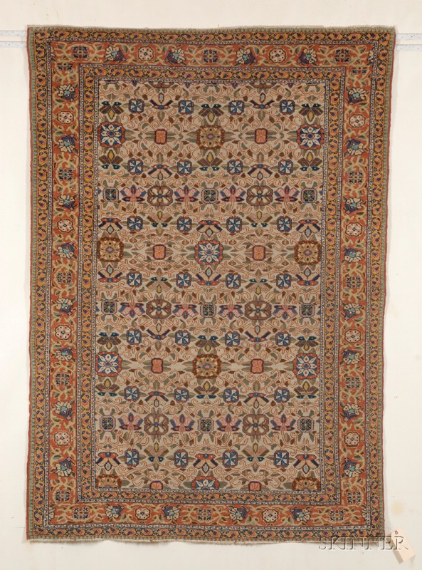 Appraisal: Afshar Rug South Persia early th century small spots of