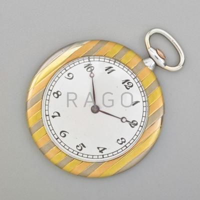 Appraisal: SPAULDING CO PLATINUM AND GOLD POCKET WATCH Ultra thin open