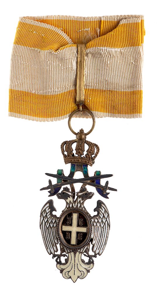 Appraisal: Serbia Order of the white eagle with swords commander neck