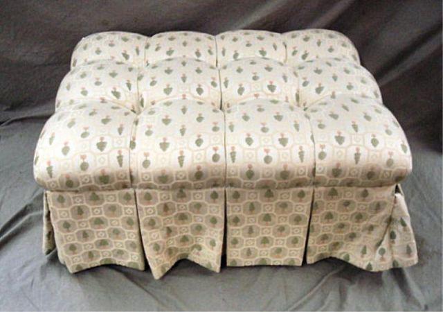 Appraisal: Upholstered Ottoman From a Greenwich CT home