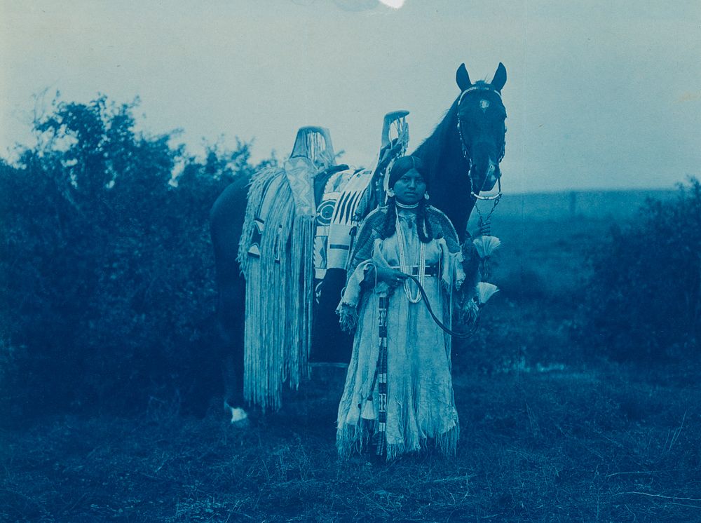 Appraisal: Edward Curtis With Her Proudly Decked Horse - Cayuse Variant