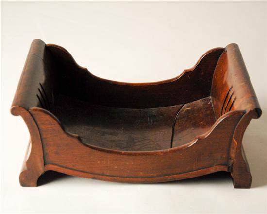 Appraisal: A Desk Accessory In Box walnut sleigh bed form with