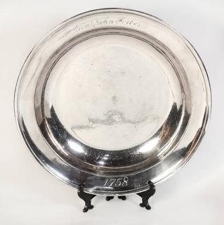 Appraisal: Silver plate basin the border inscribed 'General John Forbes '