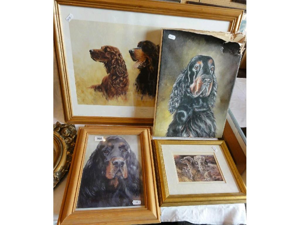 Appraisal: A collection of pictures and prints relating to Setter dogs