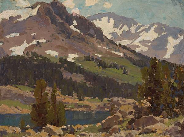 Appraisal: n a Edgar Payne - Sierra Slopes and Lake bears