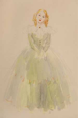 Appraisal: EVERETT SHINN American - Girl with the Golden Curls Watercolor