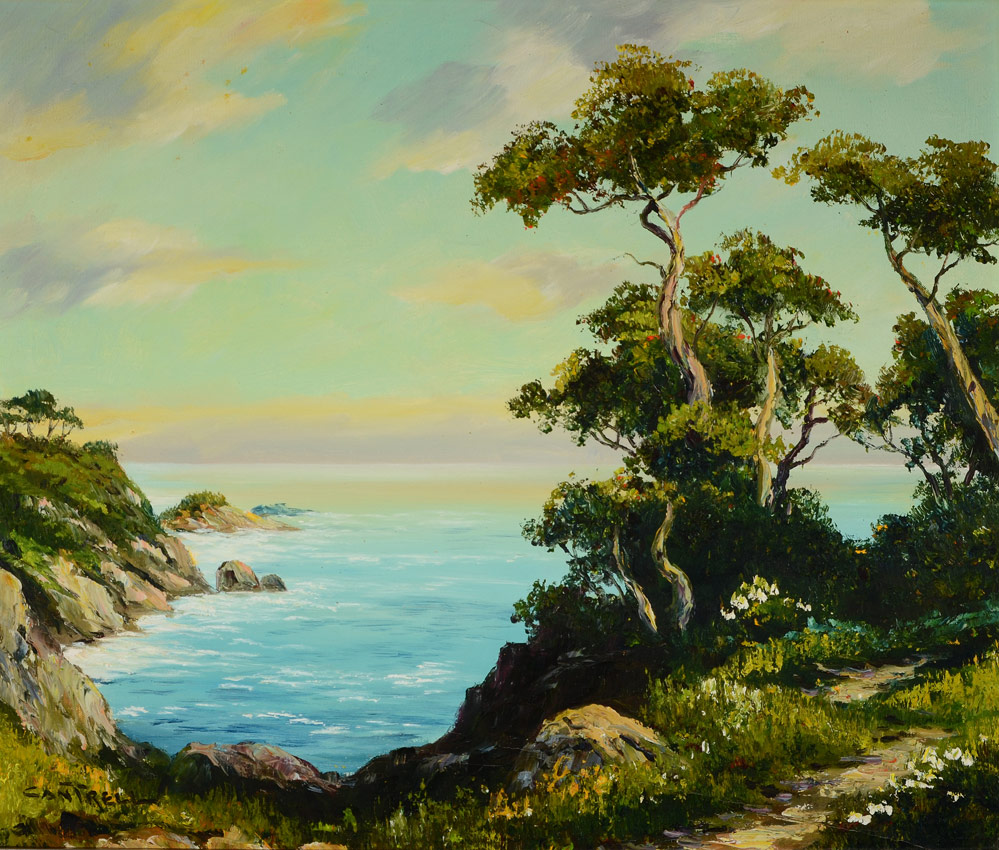 Appraisal: CANTRELL John William American - Point Lobos California Oil Canvas