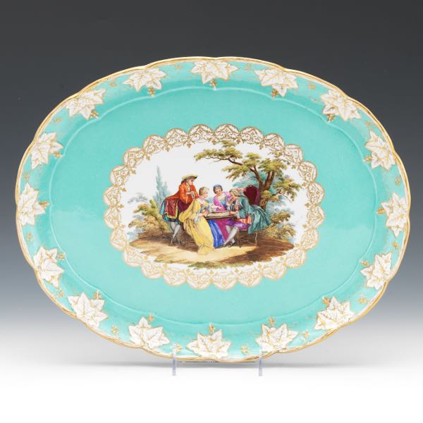 Appraisal: A Meissen Porcelain Oval Charger ca x x Reserved with