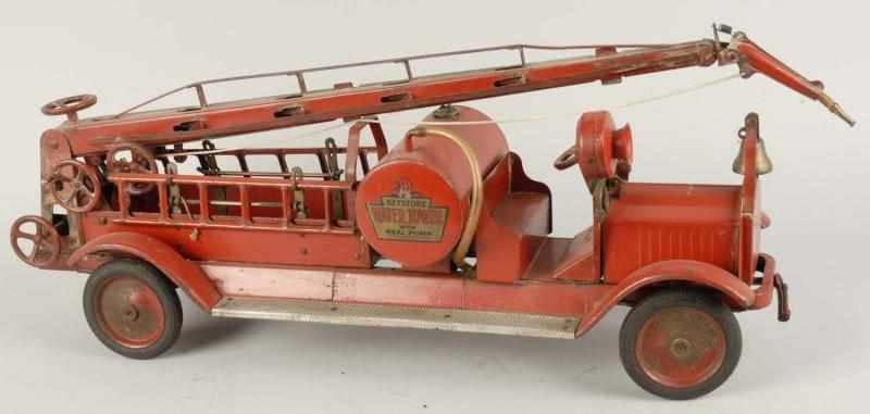 Appraisal: Pressed Steel Keystone Water Tower Fire Truck Description American Circa