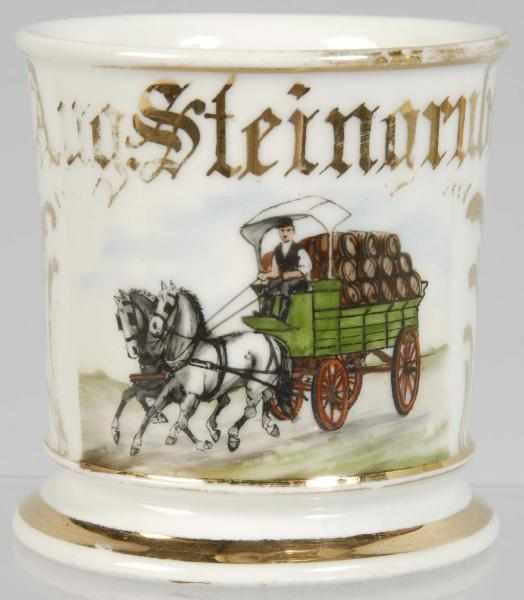 Appraisal: Teamster's Brewery Wagon Occupational Shaving Mug Description Aug Steingruber Porcelain