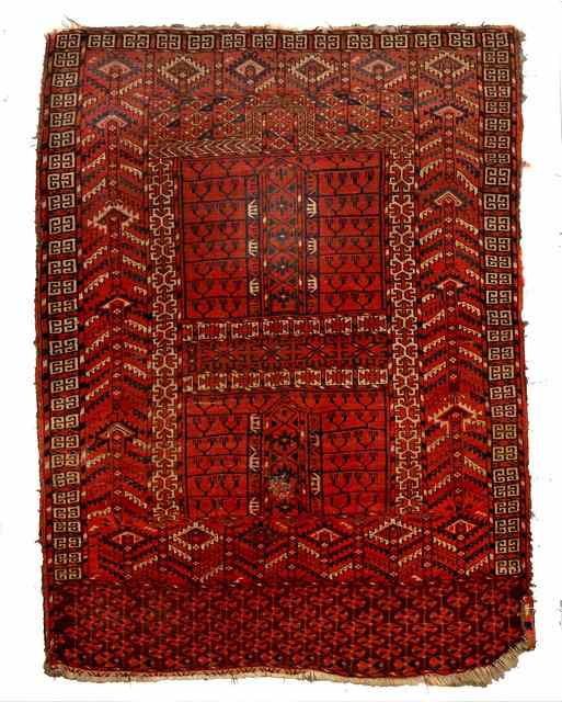 Appraisal: A TEKKE ENGSI th Century traditional design of four panels