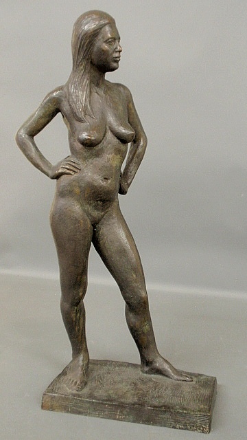 Appraisal: - Bronze of a standing female nude signed J Joseph