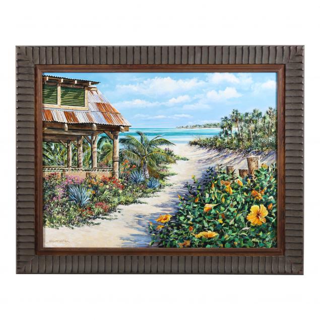 Appraisal: GORDON WHEELER SC TH ST CENTURY BEACH SHACK Oil on