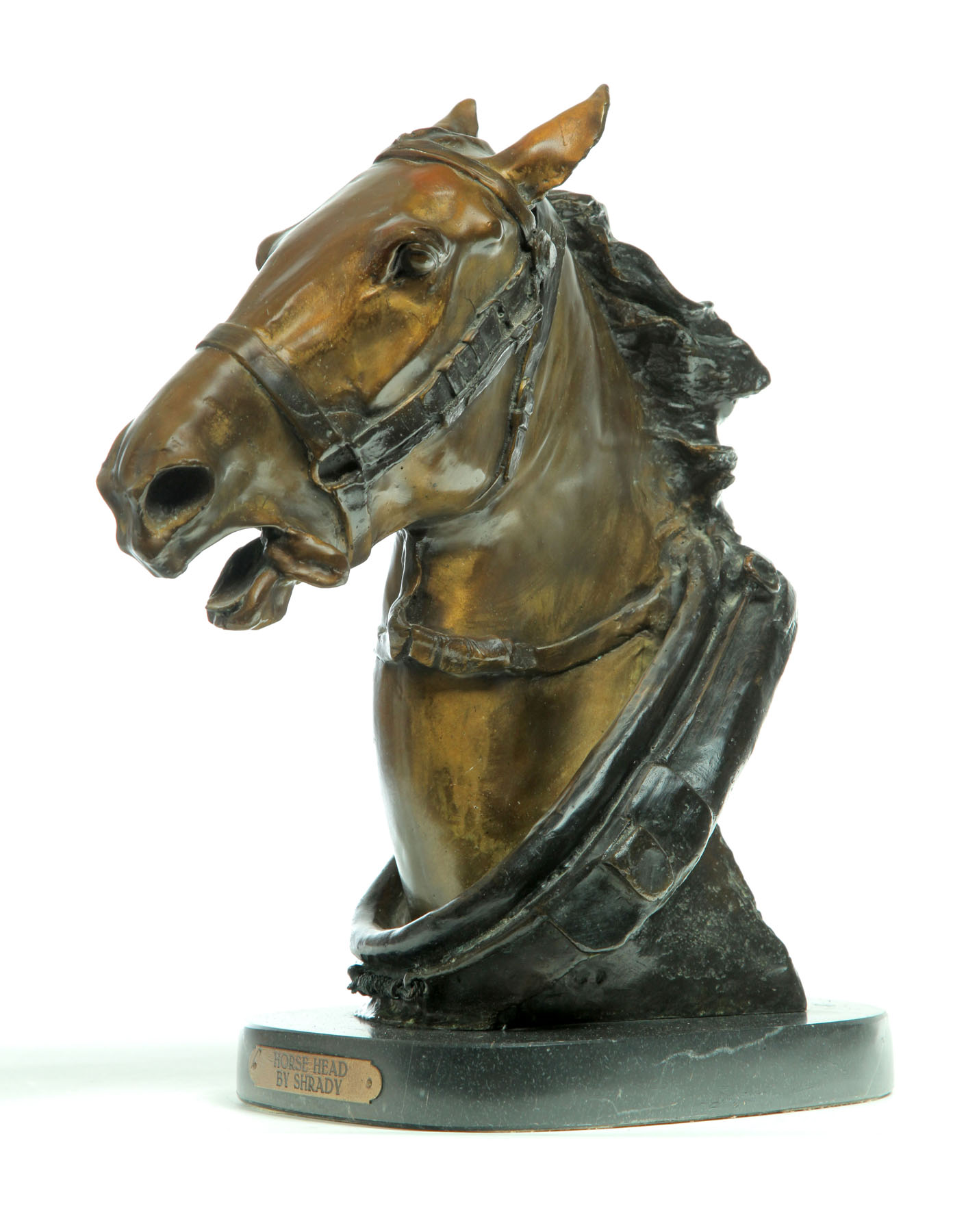 Appraisal: BRONZE HORSE HEAD BY HENRY MERWIN SHRADY NEW YORK -