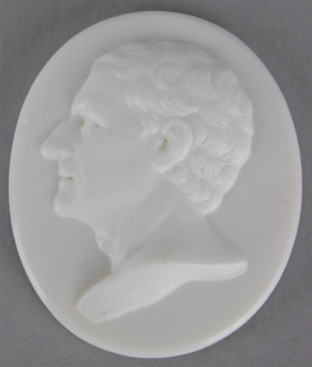 Appraisal: A JAMES TASSIE GLASS PASTE PORTRAIT MEDALLION OF DEMOSTHENES signed