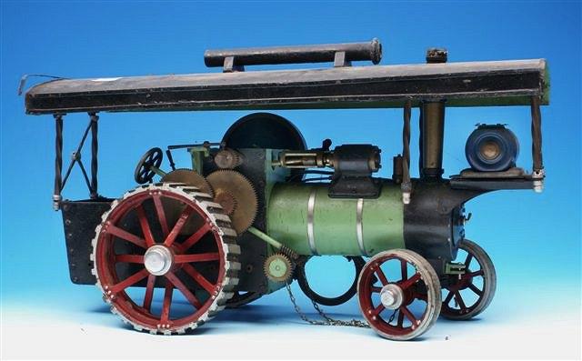 Appraisal: A SCRATCH BUILT SINGLE CYLINDER SHOWMAN'S-TYPE TRACTION ENGINE complete with