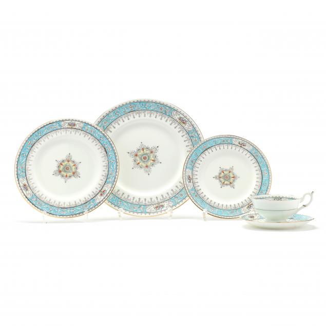 Appraisal: PIECE SET OF COALPORT MONTREAL TURQUOISE BONE CHINA England th