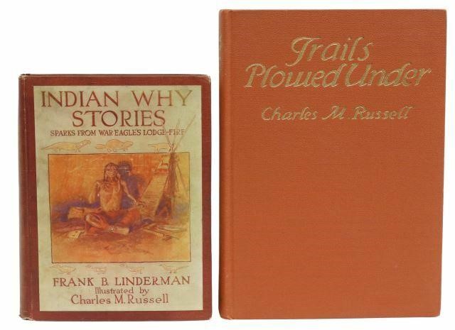 Appraisal: lot of Books Trails Plowed Under Charles M Russell Doubleday