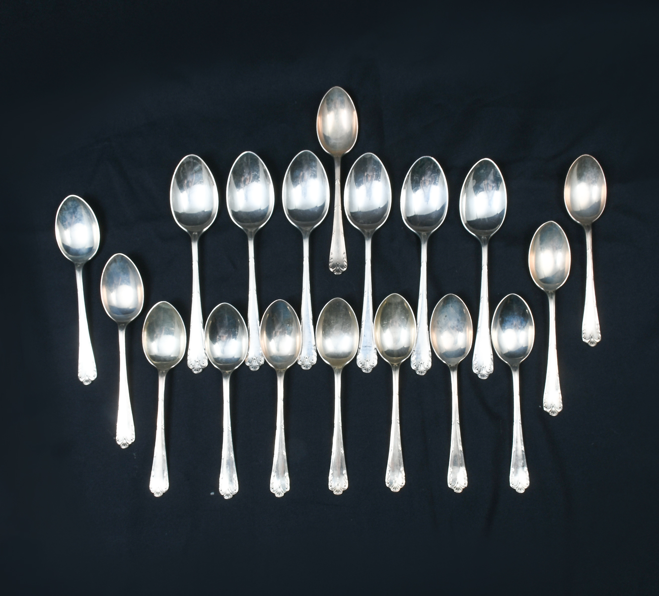 Appraisal: PC MASSIVE SET OF ENGLISH STERLING FLATWARE Approx Troy ounces