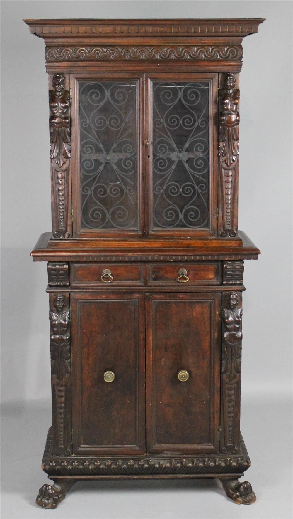 Appraisal: RENAISSANCE REVIVAL CARVED WALNUT CABINET late th or early th