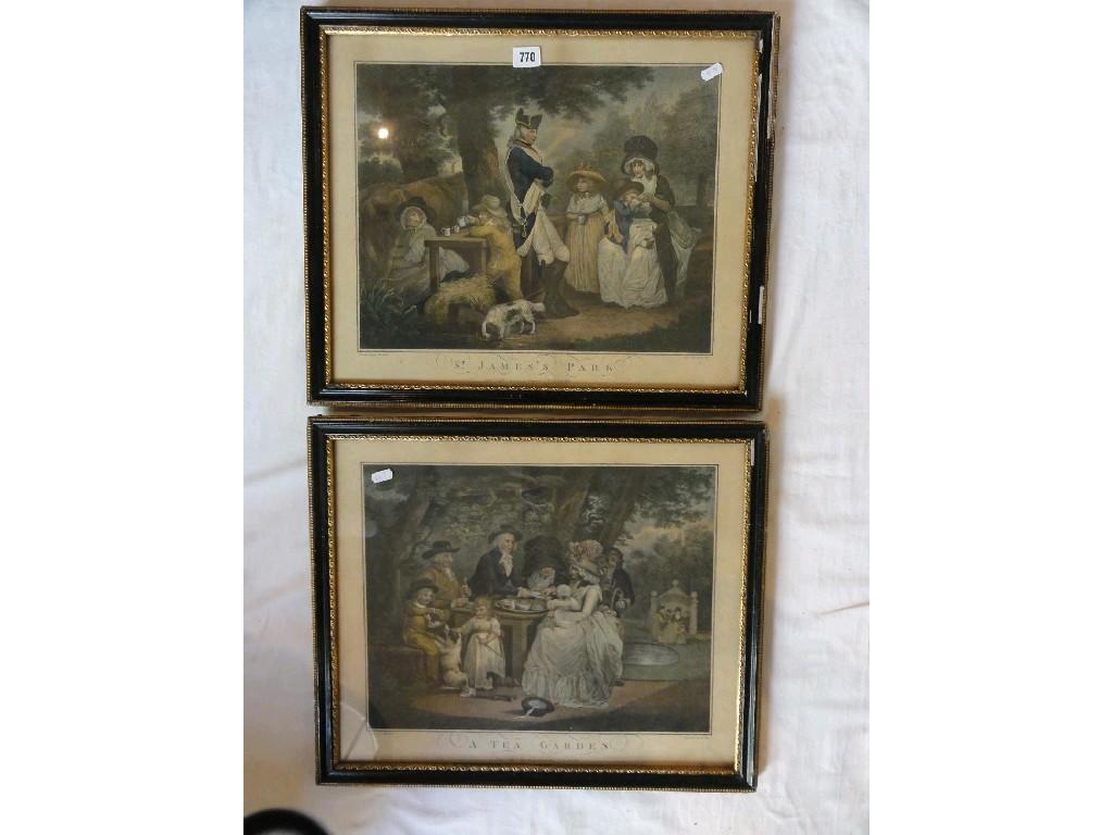 Appraisal: A pair of early th century coloured engravings after Morland