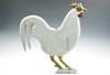 Appraisal: FOLK ART ROOSTER WEATHERVANE - One Piece Painted Softwood Rooster