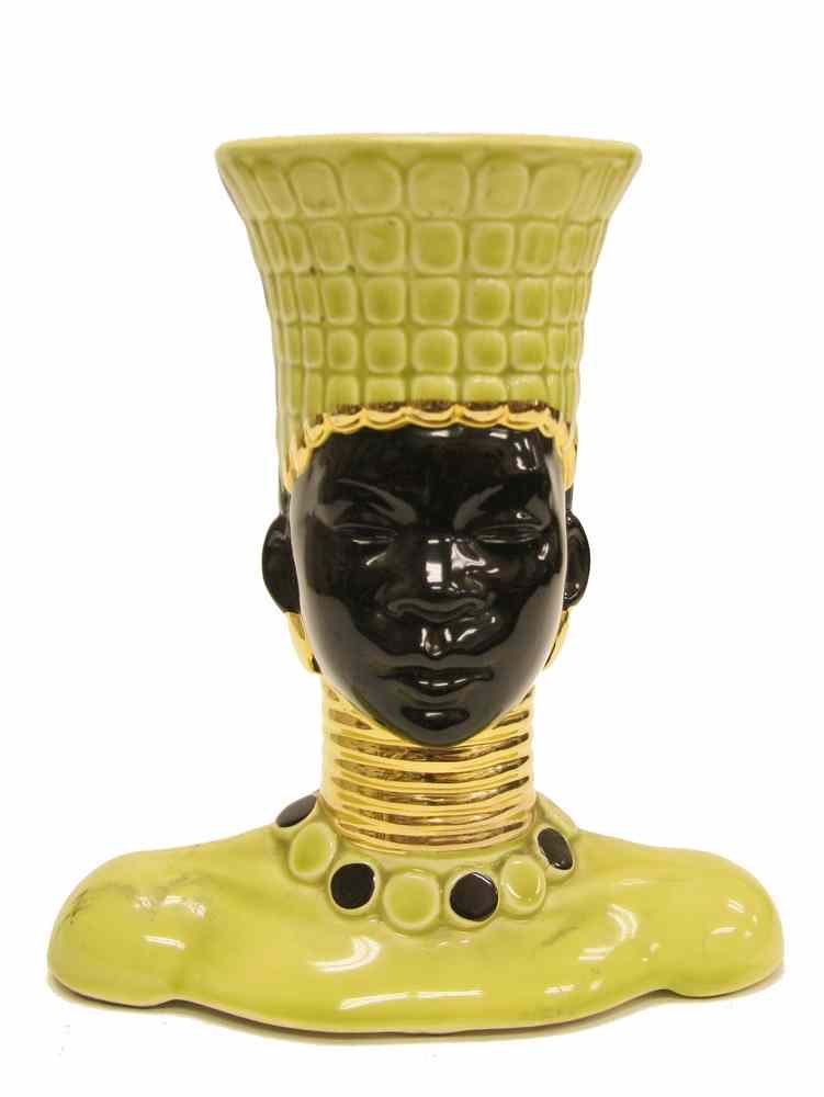 Appraisal: TV LAMP BASE - Bust portrait of black female in