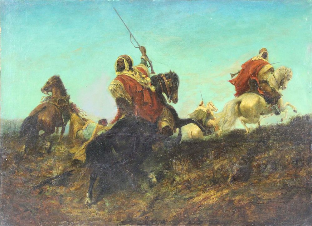 Appraisal: UNSIGNED th CENTURY Oil On Canvas Orientalist Scene Aparantly unsigned