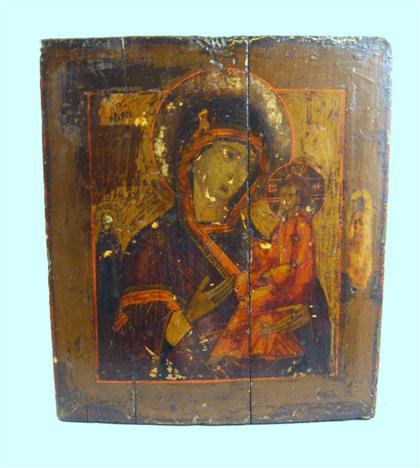 Appraisal: Russian icon of Mother of God late th century With